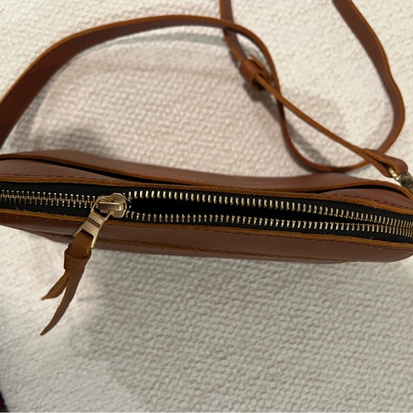 Portland Leather brown leather eclipse purse crossbody bag - Picture 7 of 11